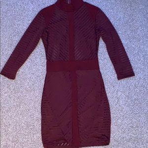 Burgundy mini dress